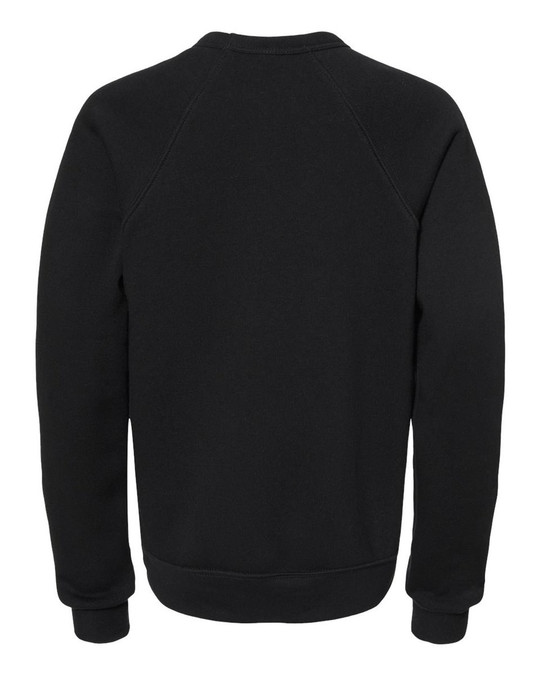 Bella+Canvas 3901Y - Sudadera juvenil de forro polar con cuello redondo