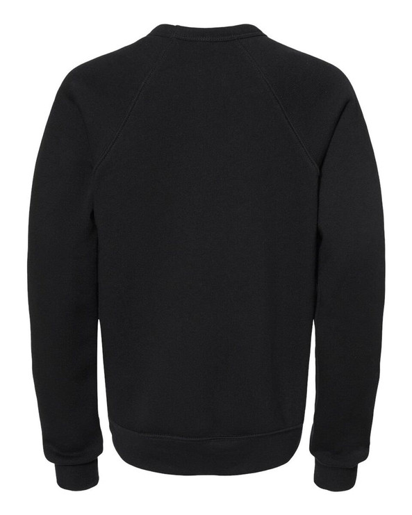 Bella+Canvas 3901Y - Sudadera juvenil de forro polar con cuello redondo