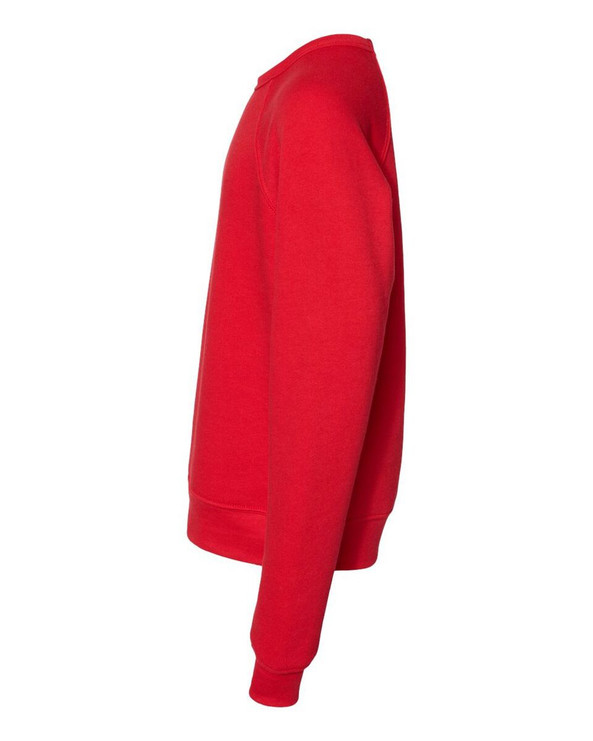 Bella+Canvas 3901Y - Sudadera juvenil de forro polar con cuello redondo