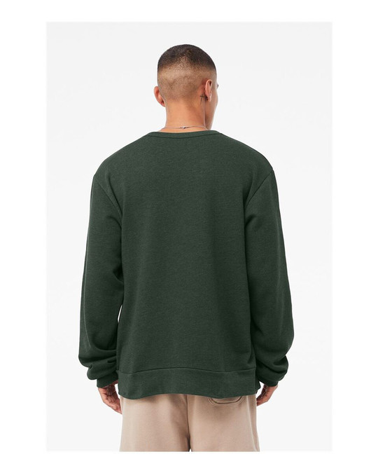 Bella+Canvas 3911 - Sudadera clásica de forro polar con cuello redondo