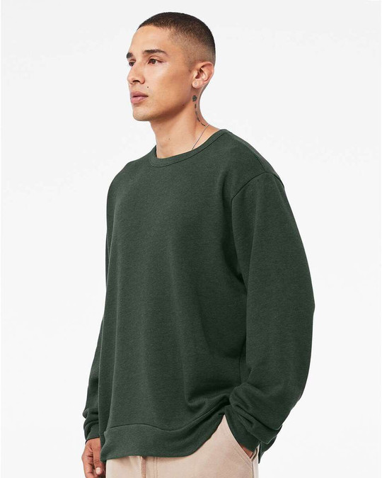Bella+Canvas 3911 - Sudadera clásica de forro polar con cuello redondo