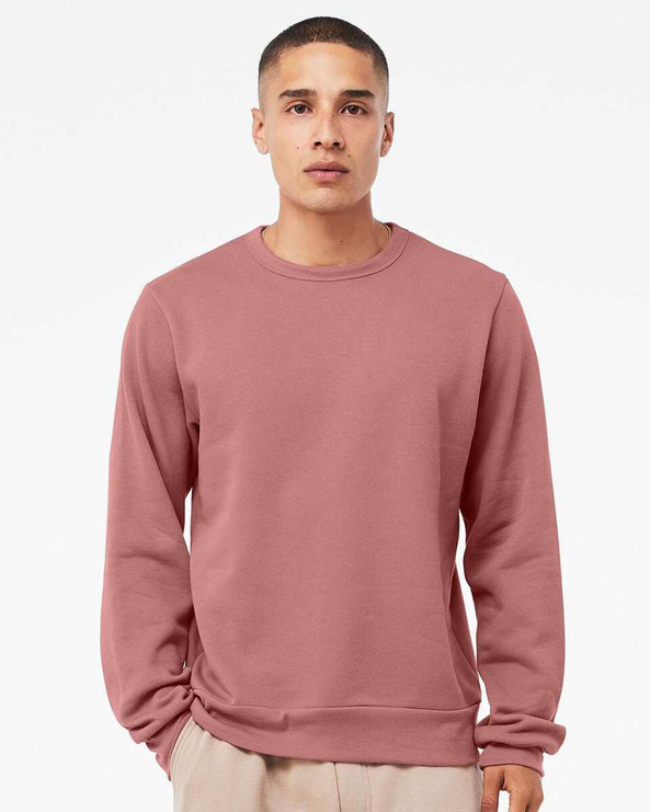 Bella+Canvas 3911 - Sudadera clásica de forro polar con cuello redondo