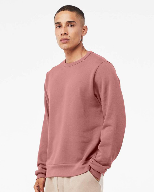 Bella+Canvas 3911 - Sudadera clásica de forro polar con cuello redondo