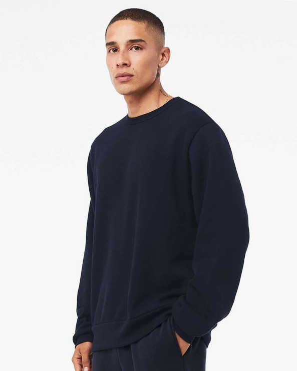 Bella+Canvas 3911 - Sudadera clásica de forro polar con cuello redondo