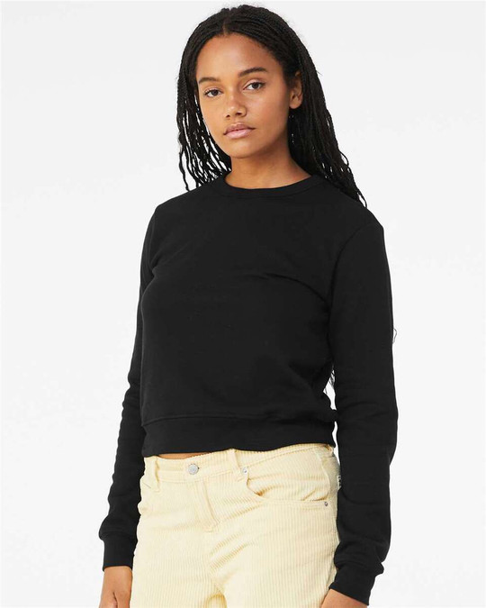 Bella+Canvas 7511 - Sudadera de cuello redondo Sponge Fleece Classic para mujer