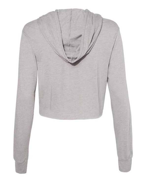 Bella+Canvas 8512 - Sudadera con capucha de manga larga Triblend Crop para mujer
