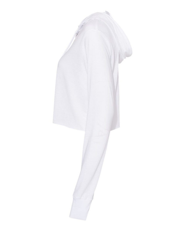 Bella+Canvas 8512 - Sudadera con capucha de manga larga Triblend Crop para mujer