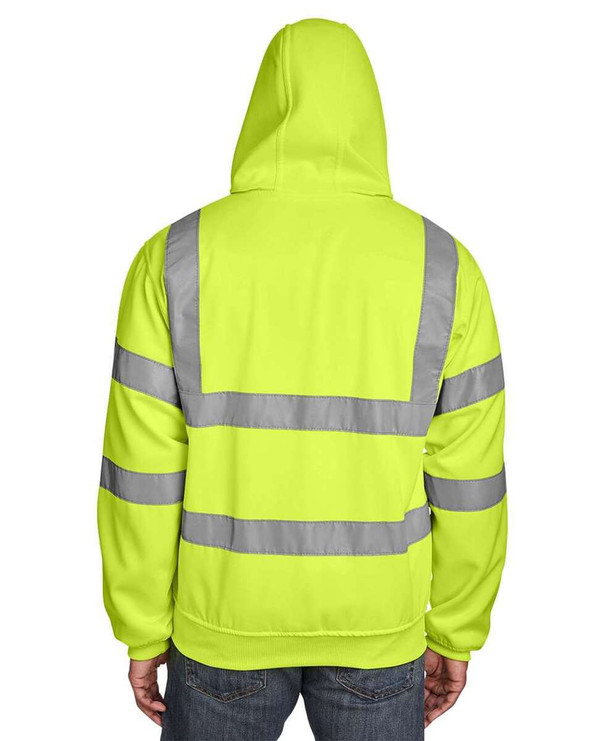 Berne HVF021 - Berne Hi-Vis Class 3 Lined Hooded Sweatshirt