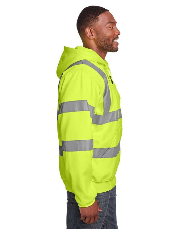 Berne HVF021 - Berne Hi-Vis Class 3 Lined Hooded Sweatshirt