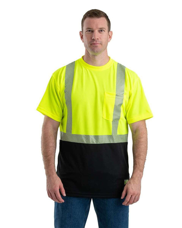 Berne HVK017 - Hi-Vis Class 2 Color Blocked Pocket T-Shirt