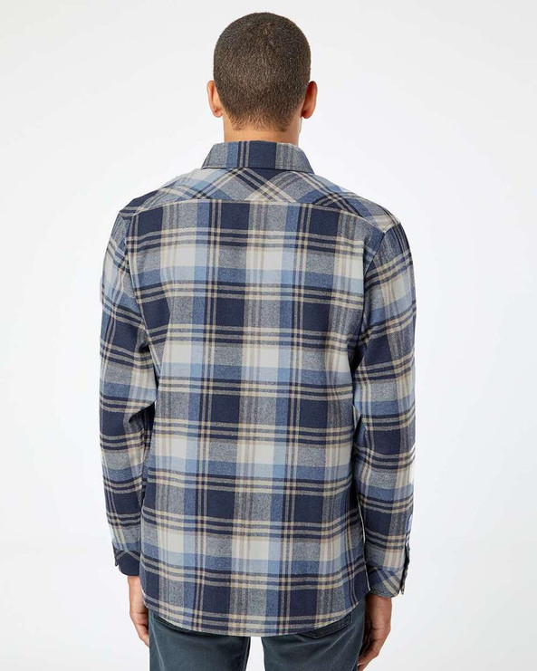 Burnside 8212 - Camisa de franela con bolsillos abiertos