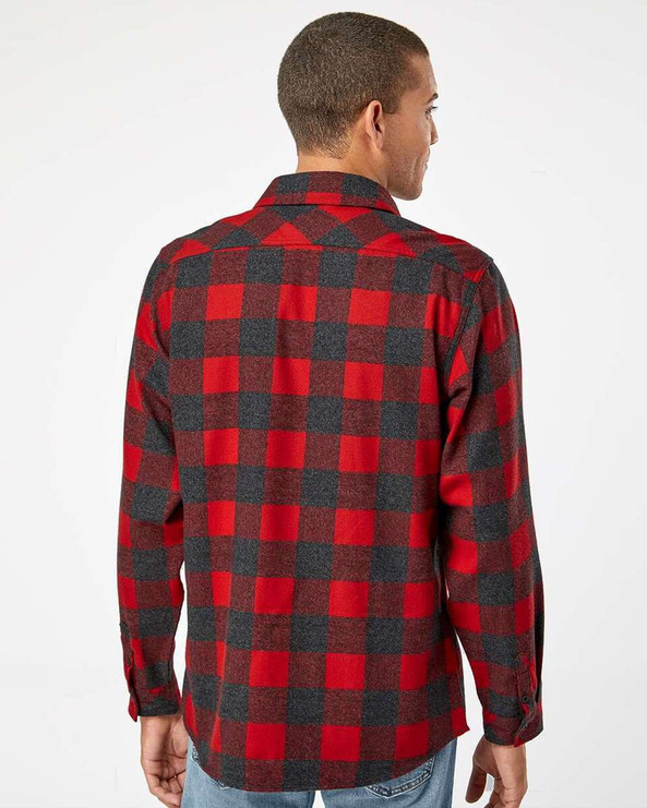 Burnside 8212 - Camisa de franela con bolsillos abiertos