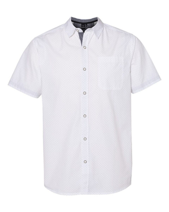 Burnside 9290 - Camisa de manga corta de popelina con estampado de melocotón