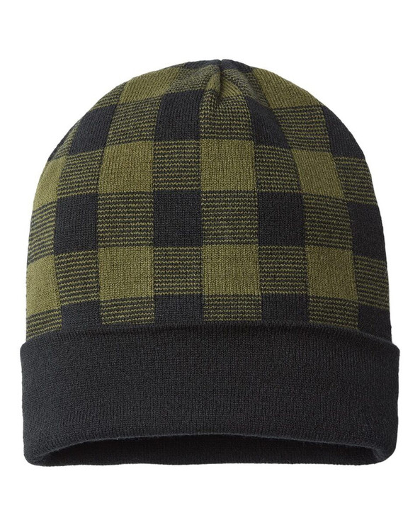 CAP AMERICA RKP12 - USA-Made Plaid Beanie