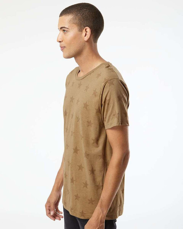 Code Five 3929 - Camiseta con estampado de estrellas