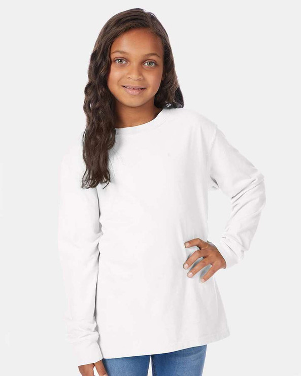 ComfortWash by Hanes GDH275 - Camiseta juvenil de manga larga teñida en prenda