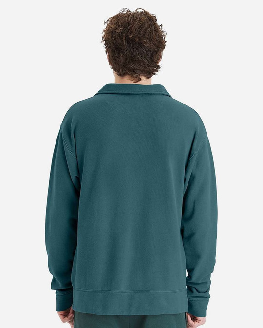 ComfortWash by Hanes GDH490 - Garment-Dyed Polo Collar Sweatshirt