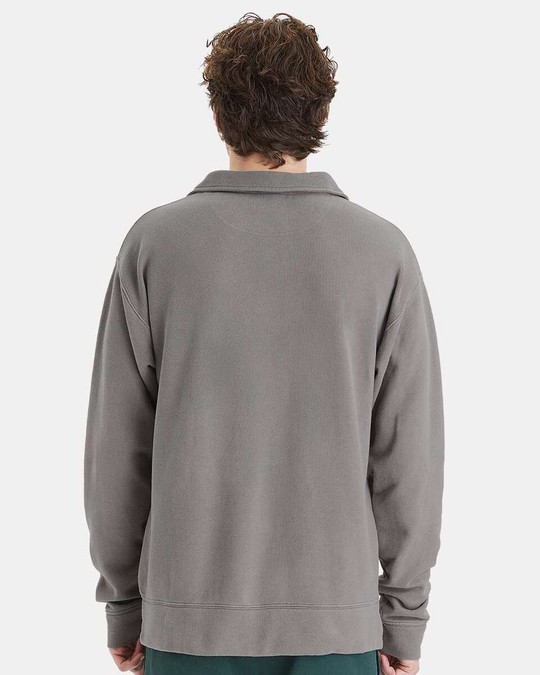 ComfortWash by Hanes GDH490 - Sudadera con cuello de polo teñido en prenda