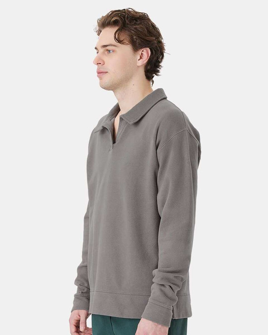 ComfortWash by Hanes GDH490 - Sudadera con cuello de polo teñido en prenda