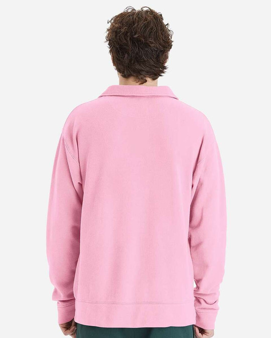 ComfortWash by Hanes GDH490 - Sudadera con cuello de polo teñido en prenda