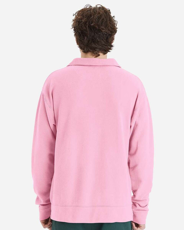 ComfortWash by Hanes GDH490 - Sudadera con cuello de polo teñido en prenda