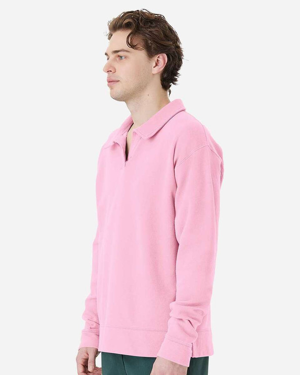ComfortWash by Hanes GDH490 - Sudadera con cuello de polo teñido en prenda