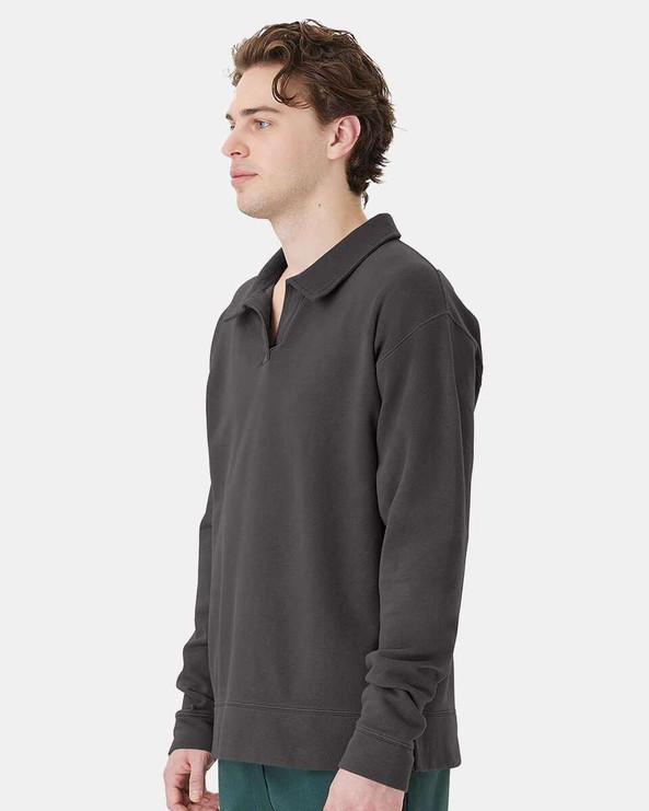 ComfortWash by Hanes GDH490 - Garment-Dyed Polo Collar Sweatshirt