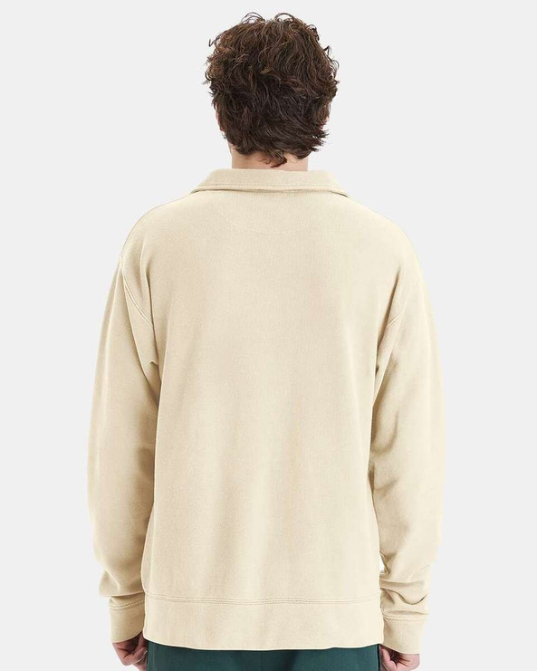 ComfortWash by Hanes GDH490 - Garment-Dyed Polo Collar Sweatshirt