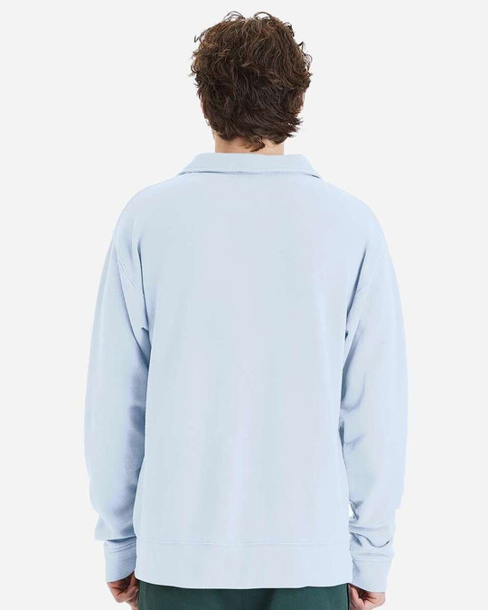 ComfortWash by Hanes GDH490 - Garment-Dyed Polo Collar Sweatshirt