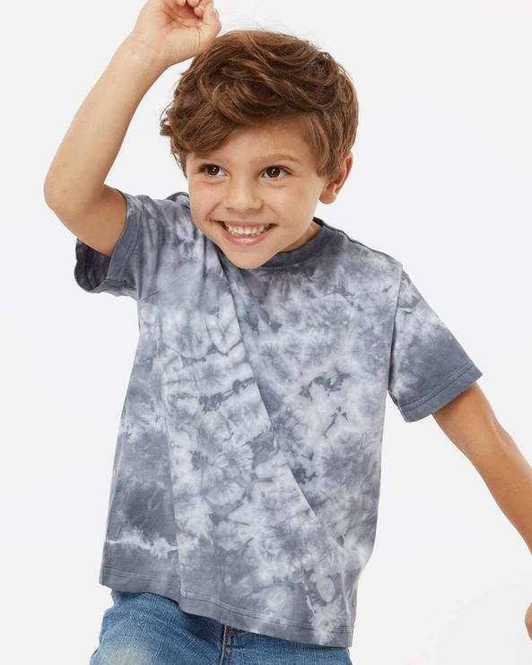 Dyenomite 330CR - Camiseta Crystal Tie-Dyed para niño pequeño