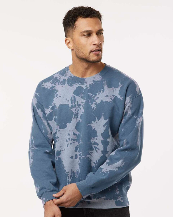 Dyenomite 681BW - Essential Fleece Bleach Wash Crewneck Sweatshirt