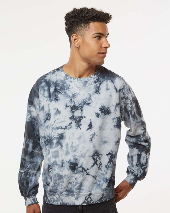 Dyenomite 681VR - Sudadera Blended Tie-Dyed de cuello redondo
