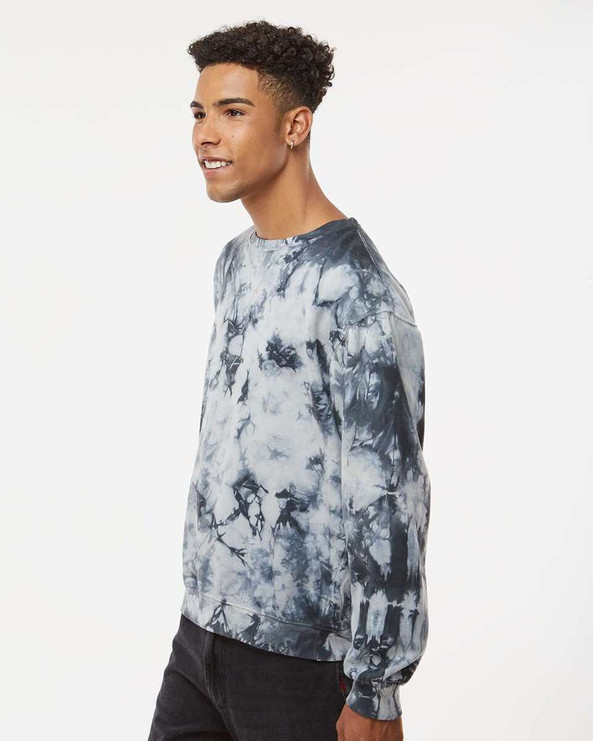 Dyenomite 681VR - Sudadera Blended Tie-Dyed de cuello redondo
