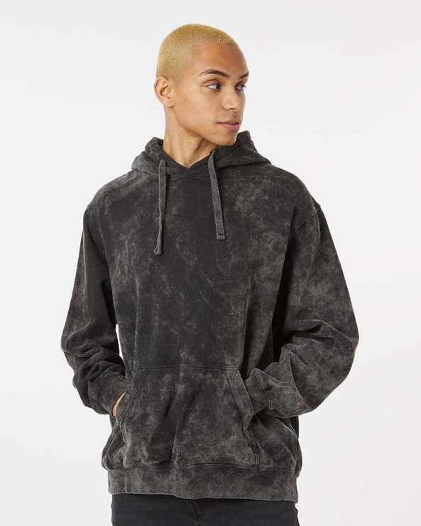 Dyenomite 854MW - Premium Fleece Mineral Wash Hooded Sweatshirt