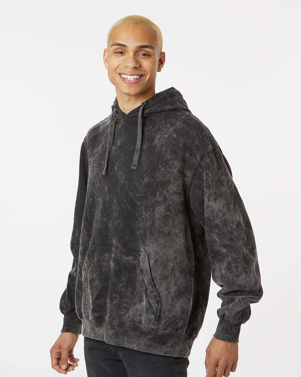 Dyenomite 854MW - Premium Fleece Mineral Wash Hooded Sweatshirt