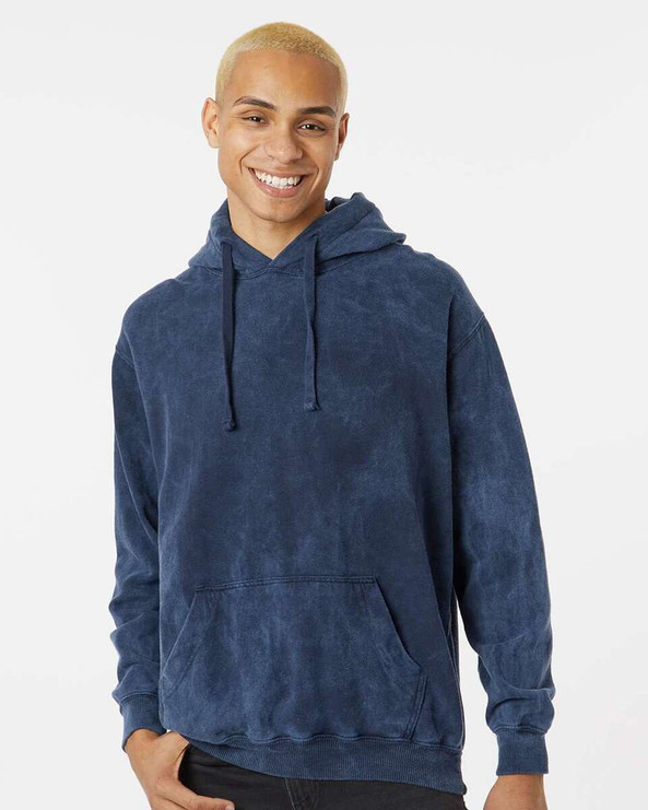 Dyenomite 854MW - Premium Fleece Mineral Wash Hooded Sweatshirt