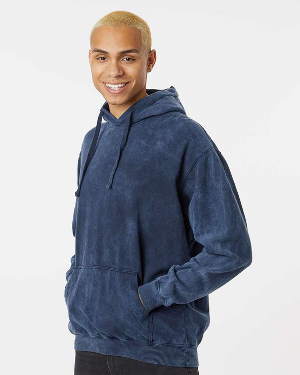 Dyenomite 854MW - Premium Fleece Mineral Wash Hooded Sweatshirt