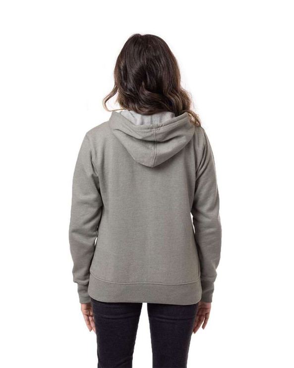 Econscious EC4580 - Sudadera con capucha y cremallera completa para mujer, Heathered