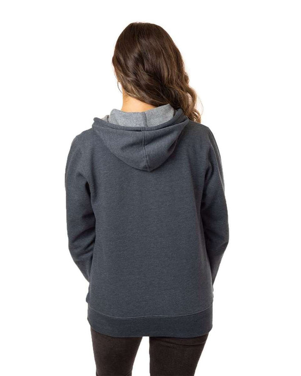 Econscious EC4580 - Sudadera con capucha y cremallera completa para mujer, Heathered