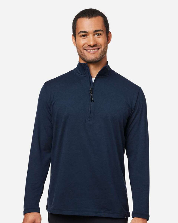 Glyder MDP1772 - Jersey jaspeado Fairway Quarter-Zip Pullover