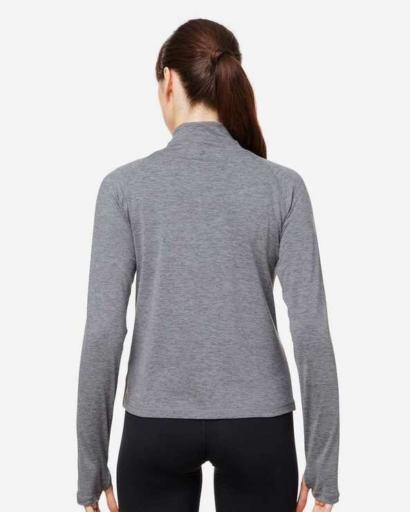 Glyder PDP8023 - Women's Marbled Jersey Fairway Quarter-Zip Pullover