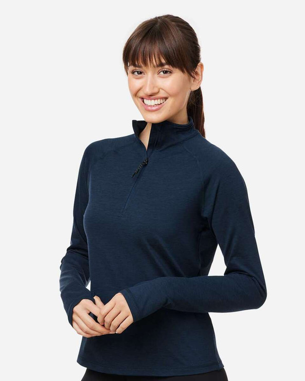 Glyder PDP8023 - Women's Marbled Jersey Fairway Quarter-Zip Pullover