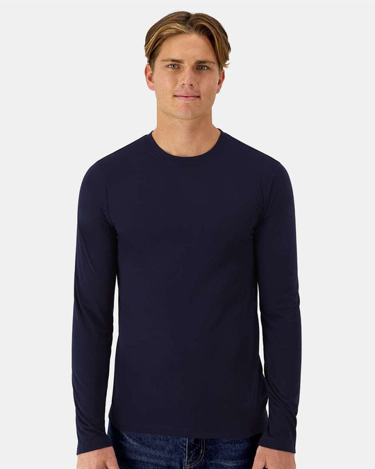 Hanes 484L - Camiseta de manga larga Cool DRI® Cotton Touch