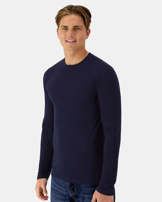 Hanes 484L - Camiseta de manga larga Cool DRI® Cotton Touch