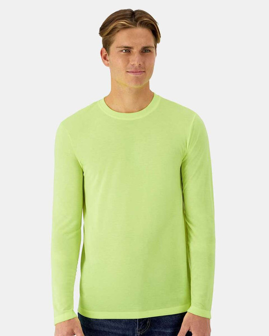 Hanes 484L - Camiseta de manga larga Cool DRI® Cotton Touch