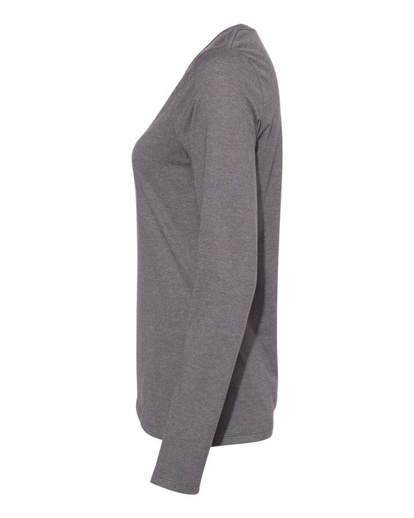 Hanes S04LS - Camiseta de manga larga y cuello redondo Perfect-T, Mujer