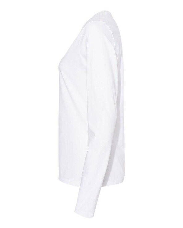 Hanes S04LS - Camiseta de manga larga y cuello redondo Perfect-T, Mujer