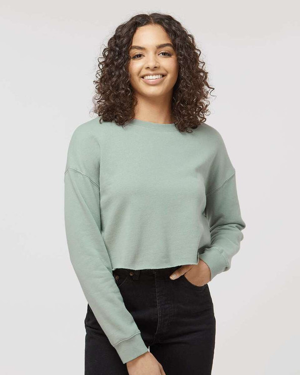 Independent Trading Co. AFX24CRP - Women's Lightweight Crop Crewneck Sweatshirt