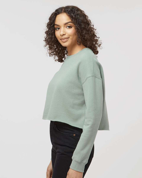 Independent Trading Co. AFX24CRP - Women's Lightweight Crop Crewneck Sweatshirt