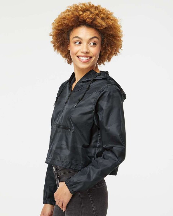 Independent Trading Co. EXP64CRP - Cortavientos ligero con cremallera y cortaviento para mujer